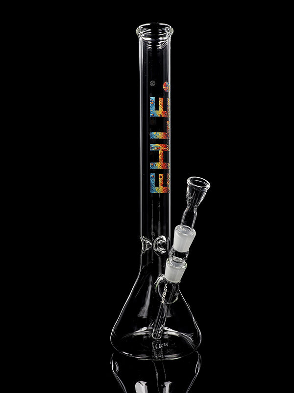Beakerbong ,Little Brother 3.2 Eis 45cm NS 18 ohne Kickloch mit Kupplung Psy Logo