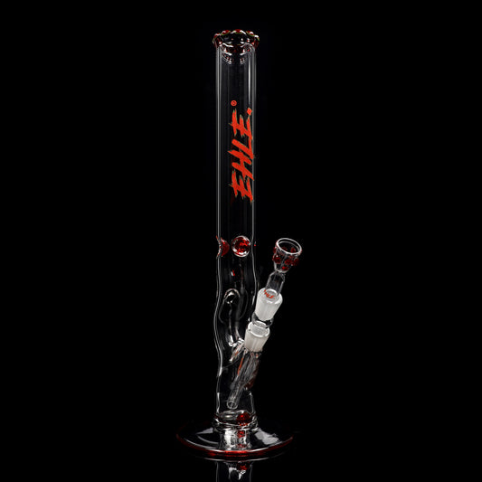 Red Series Bong #7 Zylinder 5mm EMOTION (45cm), NS 18 mit Kupplung + Kickloch