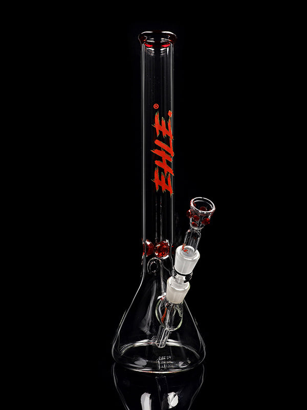 Red Series Bong #5  Beaker Big Brother mit Kupplung + ohne Kickloch