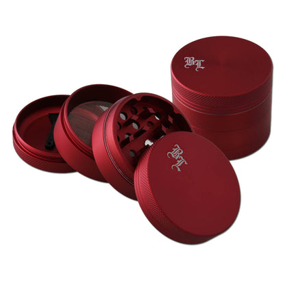 Black Leaf Aluminium Grinder 4-tlg. seidenmatt